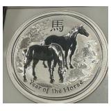 Perth Mint 2014 Year of the Horse 1 oz Silver Coin NGC MS69