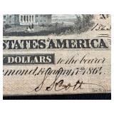 Confederate States of America Twenty Dollar Note - 1864 - Serial #1323