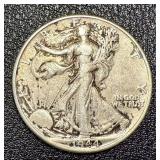 1944 Walking Liberty Half Dollar - 90% Silver, Circulated