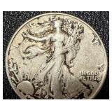 1944 Walking Liberty Half Dollar - 90% Silver, Circulated