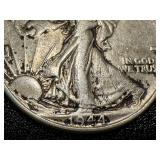 1944 Walking Liberty Half Dollar - 90% Silver, Circulated