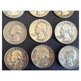 Washington Quarters - 17 Circulated Coins