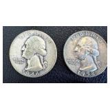 Washington Quarters - 17 Circulated Coins