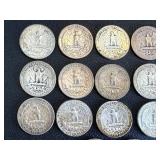 Washington Quarters - 17 Circulated Coins