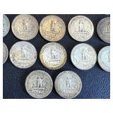 Washington Quarters - 17 Circulated Coins