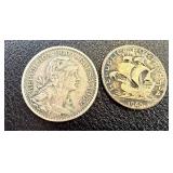 Portugal Coins - Republica Portuguesa Bust, 1943 Caravel Ship- 50 Centavos