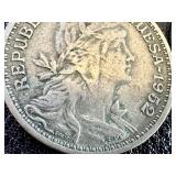 Portugal Coins - Republica Portuguesa Bust, 1943 Caravel Ship- 50 Centavos