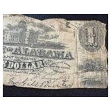 Antique Alabama State Treasury Notes - 1863 (Lot of 3)