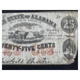 Antique Alabama State Treasury Notes - 1863 (Lot of 3)