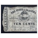 Antique Alabama State Treasury Notes - 1863 (Lot of 3)