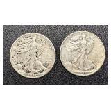Walking Liberty Half Dollars - 1941 & 1943