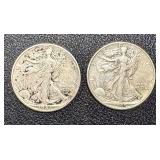 Walking Liberty Half Dollars - 1941 & 1943