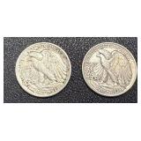 Walking Liberty Half Dollars - 1941 & 1943