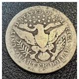 Barber Quarter 1911 - U.S. 25c Silver Coin