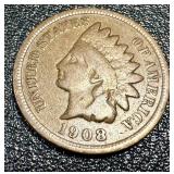 Indian Head Cents - 14 Circulated Coins, Dates Vary (1897-1908)