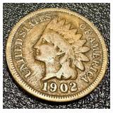 Indian Head Cents - 14 Circulated Coins, Dates Vary (1897-1908)