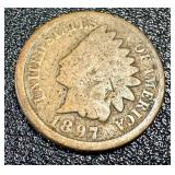 Indian Head Cents - 14 Circulated Coins, Dates Vary (1897-1908)