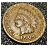 Indian Head Cents - 14 Circulated Coins, Dates Vary (1897-1908)