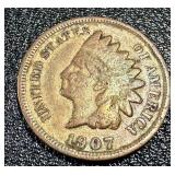 Indian Head Cents - 14 Circulated Coins, Dates Vary (1897-1908)