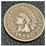 Indian Head Cents - 14 Circulated Coins, Dates Vary (1897-1908)