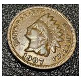Indian Head Cents - 14 Circulated Coins, Dates Vary (1897-1908)