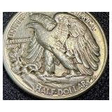 Walking Liberty Half Dollar - 1943, Circulated