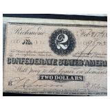 Confederate States One & Two Dollar Notes (Lot of 2) - Feb 17, 1864, Richmond