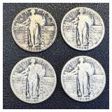 1927 Walking Liberty Coins Circulated (Lot of 4)
