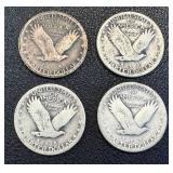1927 Walking Liberty Coins Circulated (Lot of 4)