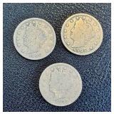 Barber Dimes - 1905, 1907, 1895 (Lot of 3)