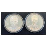 The Highland Mint Bobby Orr & Ray Bourque 1 oz .999 Fine Silver Proof Coin Set