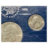 United States Bicentennial Coins Set - Kennedy Half, Ike Dollar, Bicentennial Quarter (1776-1976)