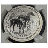 2014 Australia 50c Year of the Horse MS69 Early Releases NGC Slab