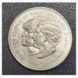 Royal Mint 1981 UK 6p Wedding Commemorative Coin - Charles & Diana