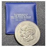 Royal Mint 1981 UK 6p Wedding Commemorative Coin - Charles & Diana