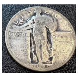 Walking Liberty Quarters - 7 Coins - 1925, 1926, 1927 - Circulated