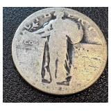 Walking Liberty Quarters - 7 Coins - 1925, 1926, 1927 - Circulated