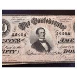 Confederate States of America 50-Dollar Note - Feb 17, 1864 - Jefferson Davis Portrait (Serial 56954)