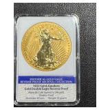 American Mint Saint-Gaudens 1933 CuNi Layered in 24k Double Eagle Reverse Proof - Historical Gold Eagle (Limited)