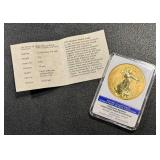 American Mint Saint-Gaudens 1933 CuNi Layered in 24k Double Eagle Reverse Proof - Historical Gold Eagle (Limited)