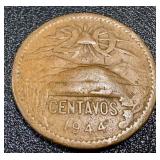 Banco de Mexico 5 Peso Banknotes & 20 Centavos Coins (Mexico 1960s-70s)