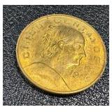 Banco de Mexico 5 Peso Banknotes & 20 Centavos Coins (Mexico 1960s-70s)