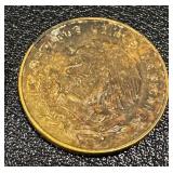 Banco de Mexico 5 Peso Banknotes & 20 Centavos Coins (Mexico 1960s-70s)