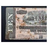 Confederate States Ten Dollar Banknotes - Richmond Feb 17, 1864 (Nos. 5892 & 20974)