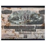 Confederate States Ten Dollar Banknotes - Richmond Feb 17, 1864 (Nos. 5892 & 20974)