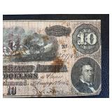 Confederate States Ten Dollar Banknotes - Richmond Feb 17, 1864 (Nos. 5892 & 20974)
