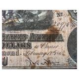 Confederate States Ten Dollar Banknotes - Richmond Feb 17, 1864 (Nos. 5892 & 20974)