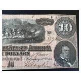 Confederate States Ten Dollar Banknotes - Richmond Feb 17, 1864 (Nos. 5892 & 20974)