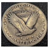 Walking Liberty Quarter Dollars - Four Coins (1925, 1926 x2, 1927)