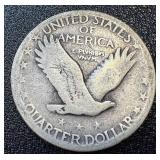 Walking Liberty Quarter Dollars - Four Coins (1925, 1926 x2, 1927)